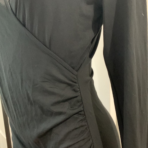 Banana Republic Black Long Sleeve V Neck Mini Dress - Picture 8 of 11